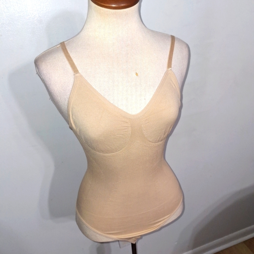 Beige Spaghetti Strap Bodysuit- W Sz Medium